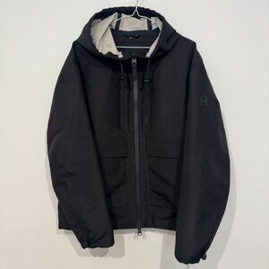 Mackage Eric-zz Recycled Technical Jacket With Hood Black Trench Size 42 C$850